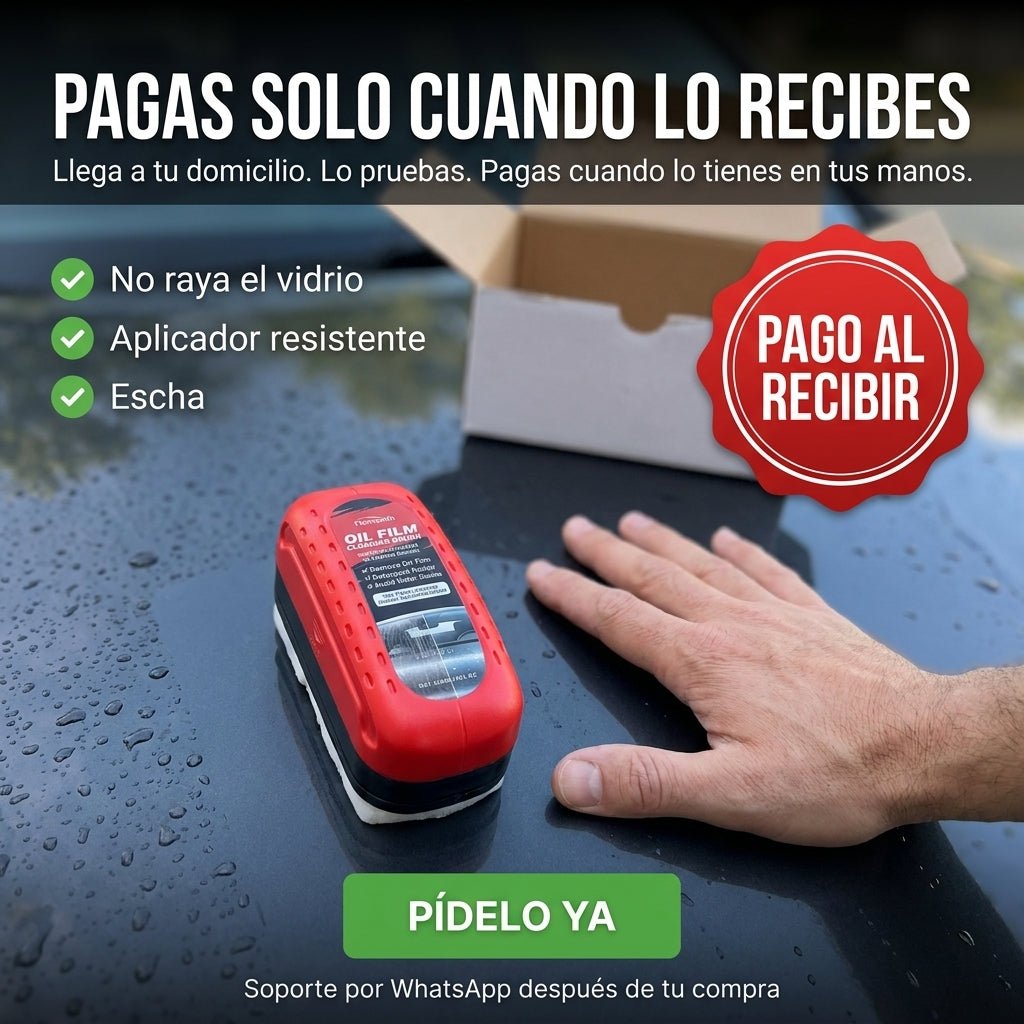 Limpiador y Pulidor Para Vidrios - Elimina la grasa del parabrisas - pelumx - Tecnologia