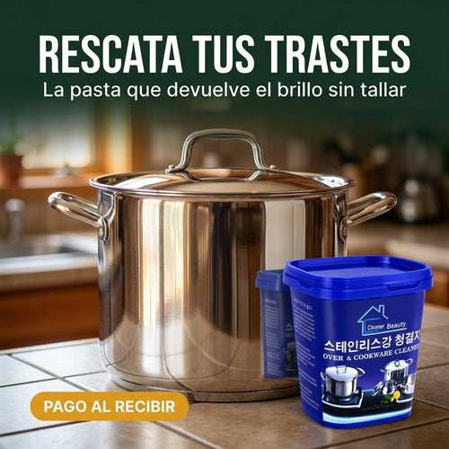 Pasta Limpiadora Ollas Acero Inoxidable - Rescata tus ollas en minutos - pelumx - COCINA